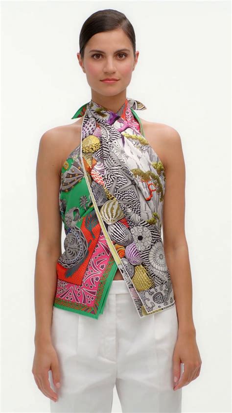 hermes scarf top